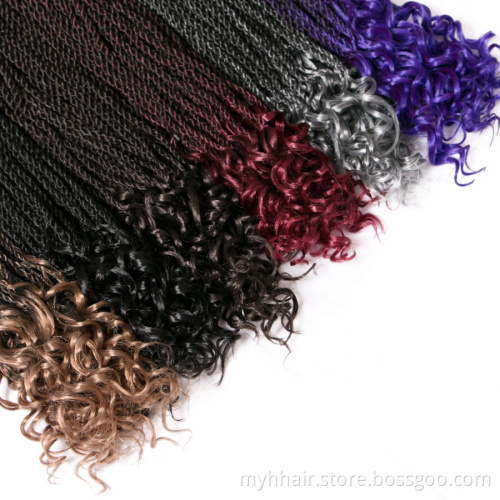 ombre Senegalese twist crochet braids hair 18 inch 30 strands/pack synthetic bulk braiding hair extension